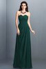 Abito da Damigella Senza Maniche A-Line in Chiffon A Terra con Festone - 9