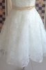 Abito da Sposa con Manica Corte con Fusciacca in pizzo con Piega Sotto Ginocchio medievale - 5