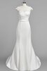 Vestido de Novia de Corte Sirena de Fajas de Barco de Natural con Cintas - 1