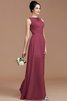 Robe demoiselle d'honneur naturel en chiffon avec zip de princesse au niveau de cou - 10