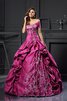 Abito Quinceanera Naturale Allacciato Ball Gown in Raso Cuore - 1