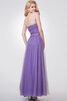 Gerüschtes Ärmelloses Empire Taille trägerlos bodenlanges Abendkleid mit Bordüre - 4
