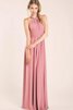 Vestido de Dama de Honor de Corte-A de Escote halter de Hasta el suelo con Cintas - 1