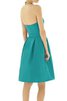 A linie plissiertes trägerloser Ausschnitt mini Brautjungfernkleid aus Satin - 2
