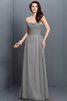 Prinzessin Ärmelloses Anständiges Bodenlanges Brautjungfernkleid aus Chiffon - 27