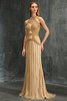 Vestido de Noche de Abalorio de Cremallera de Escote con cuello Alto de Largo - 3