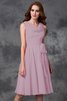 Abito da Damigella Naturale Principessa in Chiffon A-Line Cerniera - 20