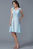 Vestido de Dama de Honor de Corte princesa de Corte-A de Natural de Plisado - 16