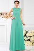 Boot-Ausschnitt Chiffon Reißverschluss Prinzessin Bodenlanges Brautjungfernkleid - 14