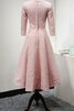 Robe demoiselle d'honneur facile modeste avec zip ligne a haut bas - 2