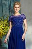 Abito mamma Sposa Principessa Cerniera Lunghi in Chiffon con Perline - 6