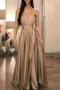 Gewinnend Satin Prinzessin Ärmelloses Bodenlanges Abendkleid - 1