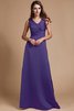 Vestido de Dama de Honor de Imperio Cintura de Sin mangas de Hasta el suelo - 25