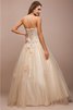 Normale Taille Satin Sittsames Bodenlanges Abendkleid mit Perlen - 2