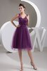 Tüll knielanges Jugendweihekleid mit Blume mit Spaghettiträger - 1