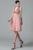 Robe demoiselle d'honneur en satin de lotus avec zip manche nulle de princesse - 21