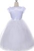 Robe de cortège enfant de col en v avec sans manches avec jacket a-ligne - 2