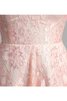 Ärmelloses Reißverschluss Spitze einfaches Ballkleid mit Schlüsselloch Rücken mit Bordüre - 5