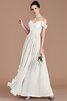 Robe demoiselle d'honneur naturel d'epaule ecrite jusqu'au sol de princesse ligne a - 22