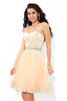 Robe de cocktail bref solennelle manche nulle en satin de princesse - 5