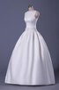 Vintage niedrige Taille Duchesse-Linie Ärmelloses langes bodenlanges Brautkleid - 3