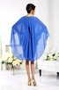 Chiffon Enges Normale Taille Wadenlanges Mini Brautmutterkleid - 2