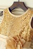 Abito da Cerimonia Bambini in Organza Tondo Naturale Lungo Senza Maniche - 3