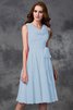 Abito da Damigella Naturale Principessa in Chiffon A-Line Cerniera - 17
