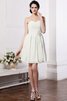 Chiffon Drapiertes Ärmelloses Mini Brautjungfernkleid mit Herz-Ausschnitt - 16