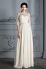 Abito da Sposa in Chiffon con Mezze Maniche a Spiaggia A-Line Senza Maniche - 1