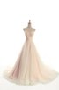 Abito da Sposa al ginocchio A Terra in Chiffon Semplice in Pizzo in pizzo - 1