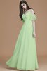 Normale Taille Prinzessin Spaghetti Träger A Linie Bodenlanges Brautjungfernkleid - 33