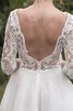 Robe de mariée informel longueur mollet appliques v col profonde a-ligne - 3