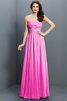 Herz-Ausschnitt Satin Ärmelloses Brautjungfernkleid mit Drapierung mit Plissierungen - 11