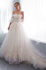 Robe de mariée morden appliques avec fleurs romantique delicat - 1