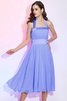 Robe demoiselle d'honneur plissé simple de princesse au drapée avec chiffon - 16