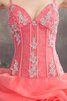 Robe de quinceanera de mode de bal bretelles spaghetti decoration en fleur de lotus - 4