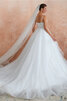 Robe de mariée cordon frappant textile en tulle longueru au niveau de sol classique - 6