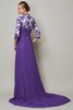 Robe de soirée avec décoration dentelle de princesse en chiffon ligne a avec perle - 2