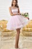 Robe de graduation décontracté facile avec gradins ligne a textile en tulle - 1