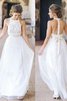Abito da sposa romantico sbalorditivo conservatore con piega in tulle anello - 3