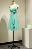 Ärmelloses a linie knielanges mini Brautjungfernkleid mit Plissierungen - 2