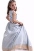 Robe de cortège enfant plissage longue manche nulle col u profond - 2