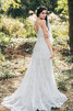 Sencillo Vestido de Novia en Encaje de Deslumbrante de Exclusivo - 3