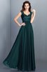 Robe demoiselle d'honneur longue naturel manche nulle jusqu'au sol de princesse - 9
