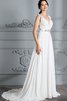 Prinzessin Ärmelloses Normale Taille V-Ausschnitt Einfaches Brautkleid - 4