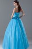 Gerüschtes Juwel Ausschnitt Duchesse-Linie Quinceanera Kleid mit Rücken Schnürung - 4