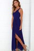 Robe demoiselle d'honneur long simple avec sans manches avec chiffon - 12