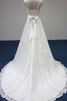 Schaufel-Ausschnitt Duchesse-Linie bodenlanges knielanges Brautkleid mit Bordüre - 1
