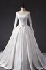Duchesse-Linie klassisches Kapelle Schleppe extravagantes Brautkleid mit kreuz aus Tüll - 1